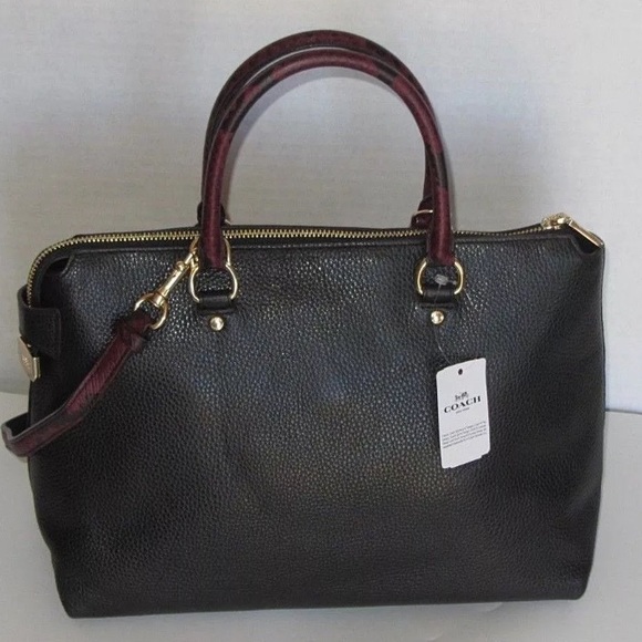 Authentic Coach leather signature canvas satchel - Picture 3 of 8